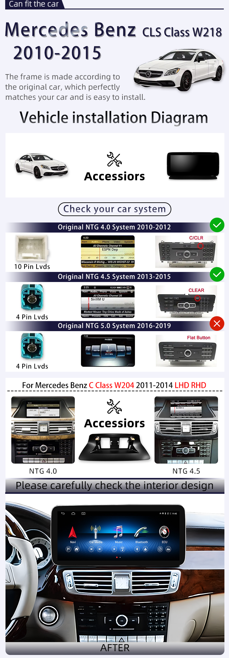 For Mercedes Benz CLS Class 2010-2015(图2) For Mercedes Benz CLS Class 2010-2015(图2)