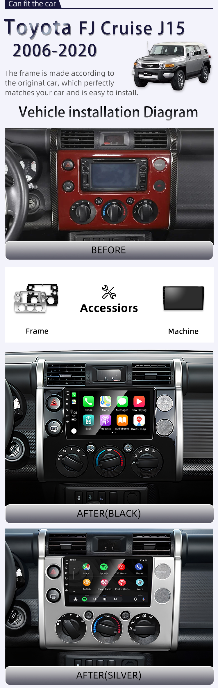 For Toyota FJ Cruise J15 2006-2020(图2) For Toyota FJ Cruise J15 2006-2020(图2)