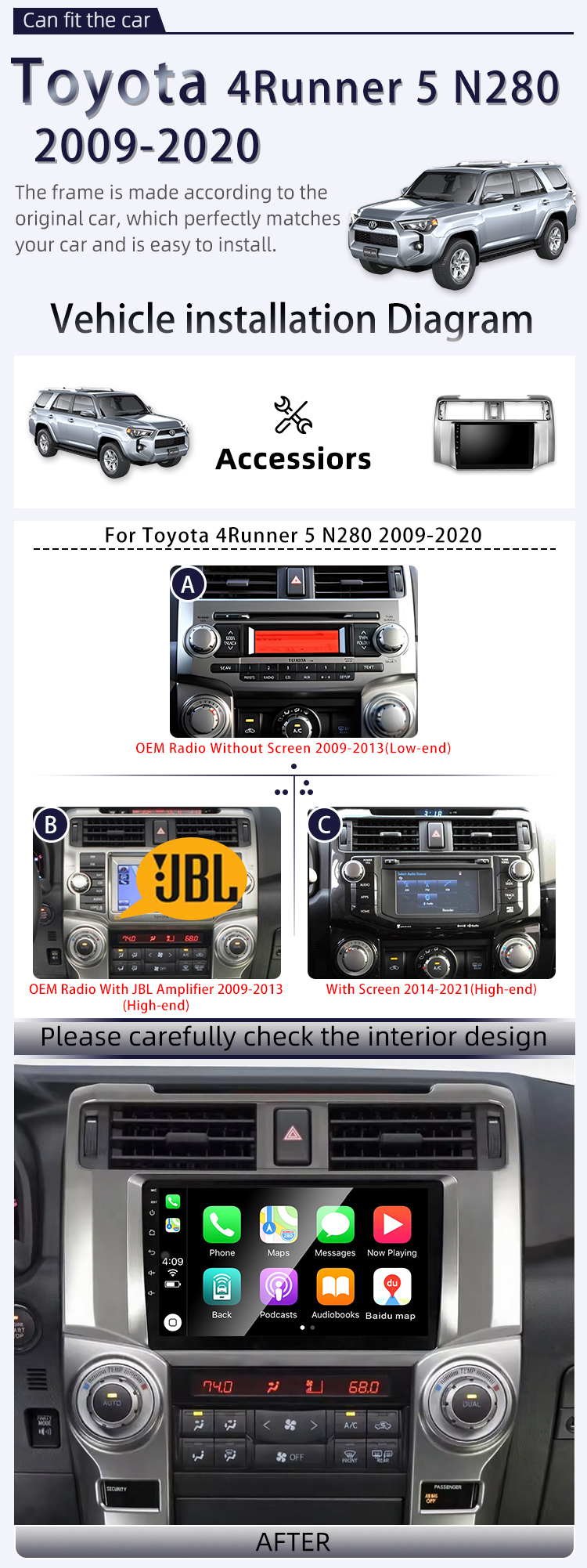 For Toyota 4Runner 5 N280 2009-2020(图2) For Toyota 4Runner 5 N280 2009-2020(图2)