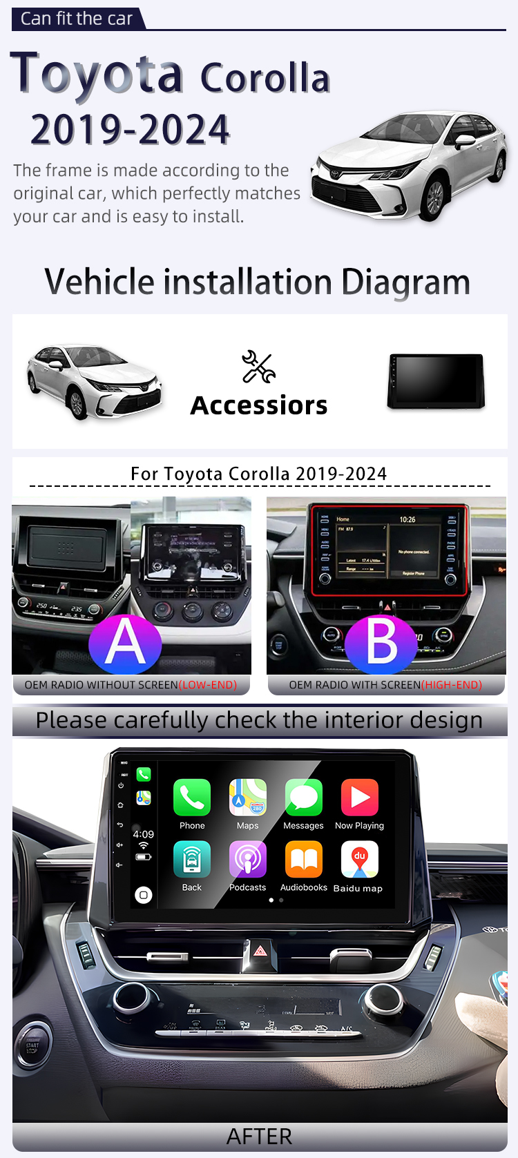 For Toyota Corolla 2019-2024(图2) For Toyota Corolla 2019-2024(图2)