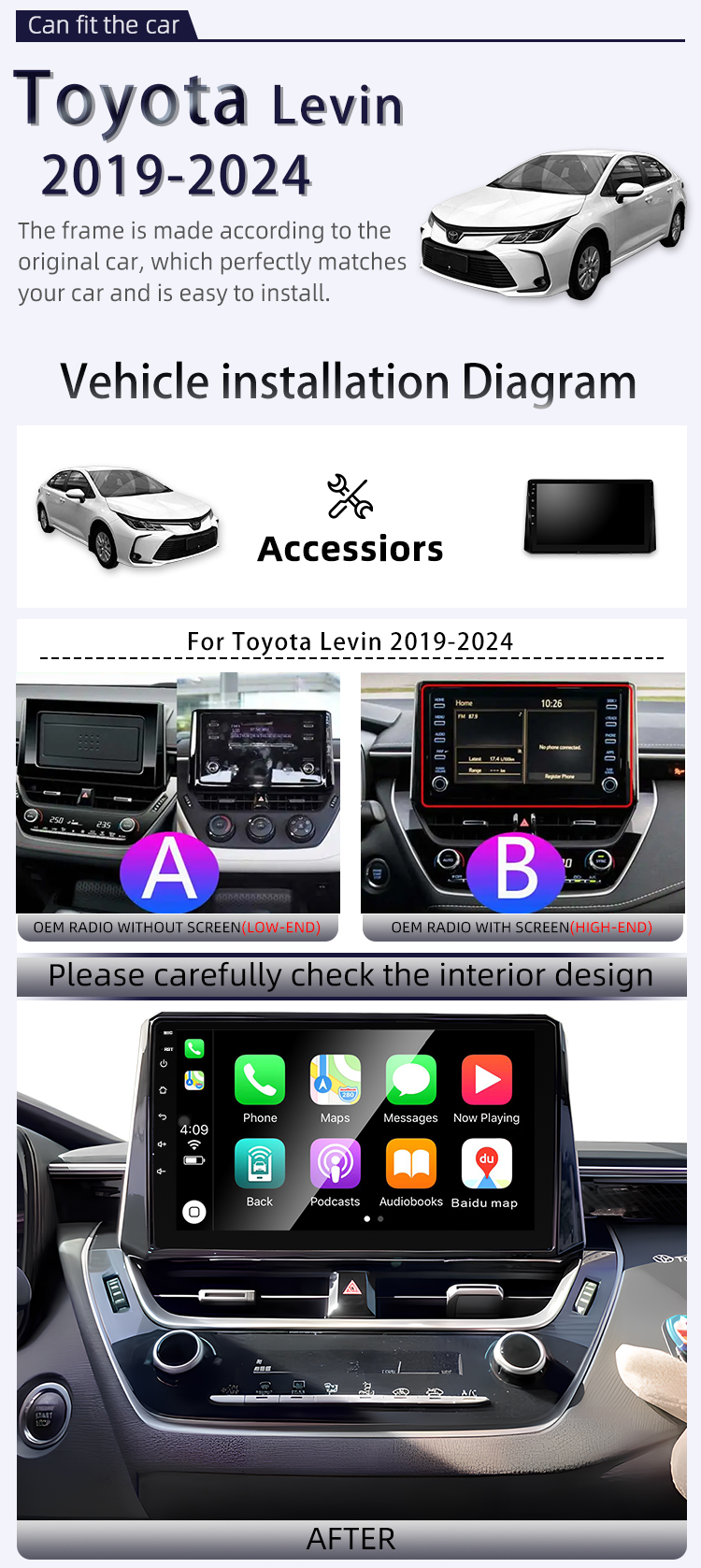 For Toyota Levin 2019-2024(图2) For Toyota Levin 2019-2024(图2)