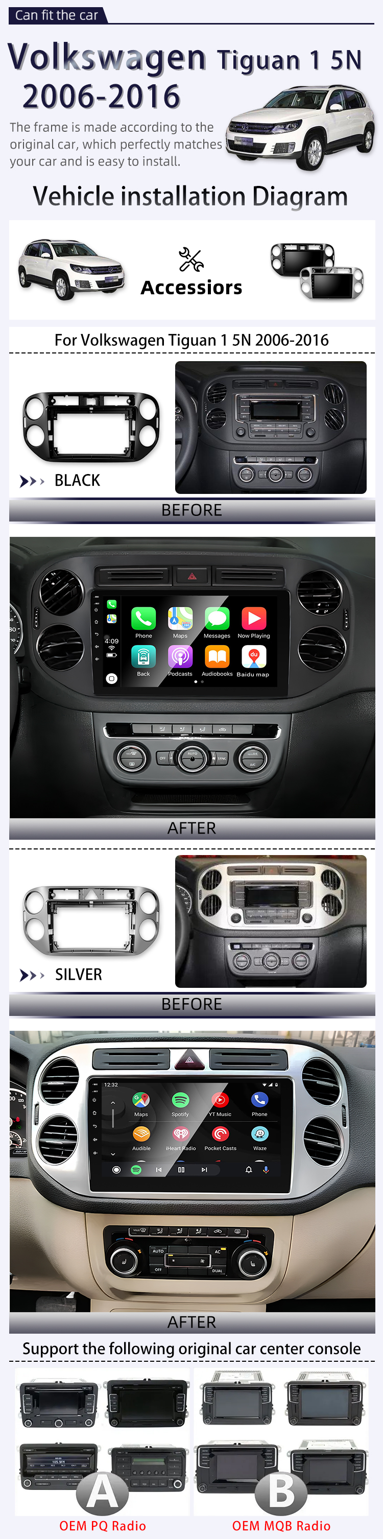 For Volkswagen Tiguan 1 5N 2006-2016(图2) For Volkswagen Tiguan 1 5N 2006-2016(图2)