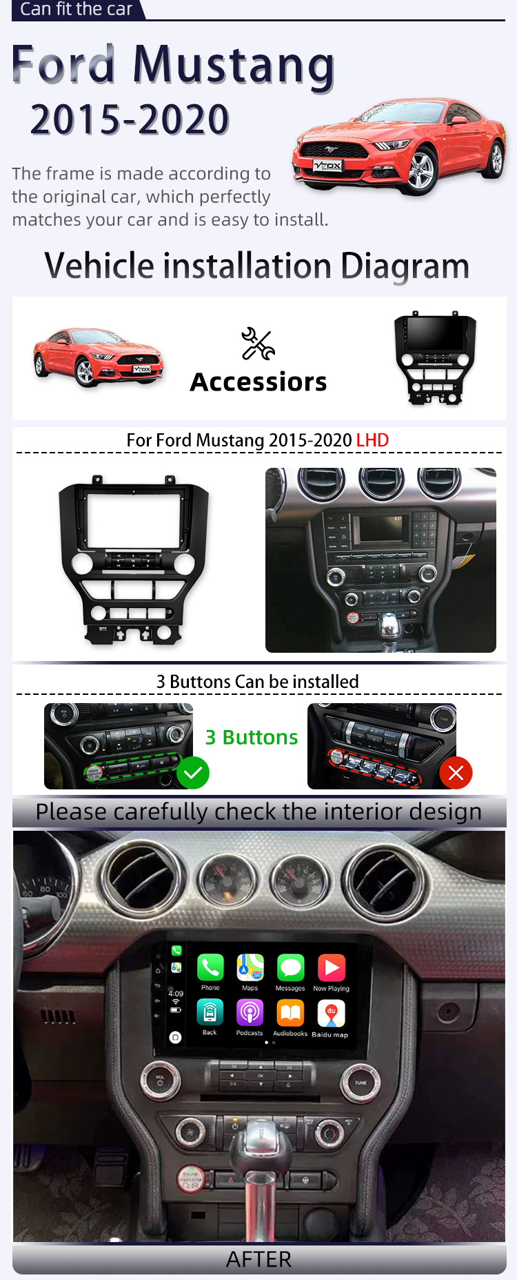 For Ford Mustang 2015-2020(图2) For Ford Mustang 2015-2020(图2)