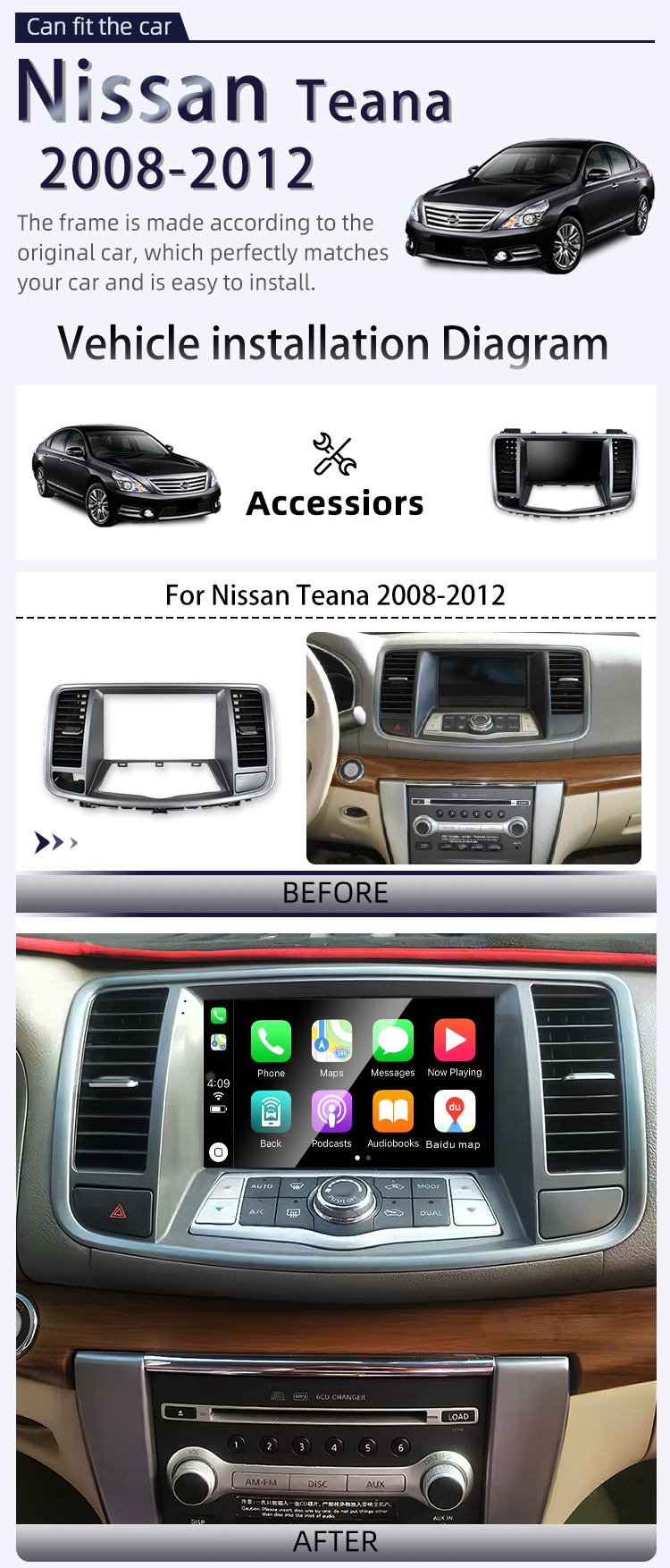 For Nissan Teana 2008-2012(图2) For Nissan Teana 2008-2012(图2)