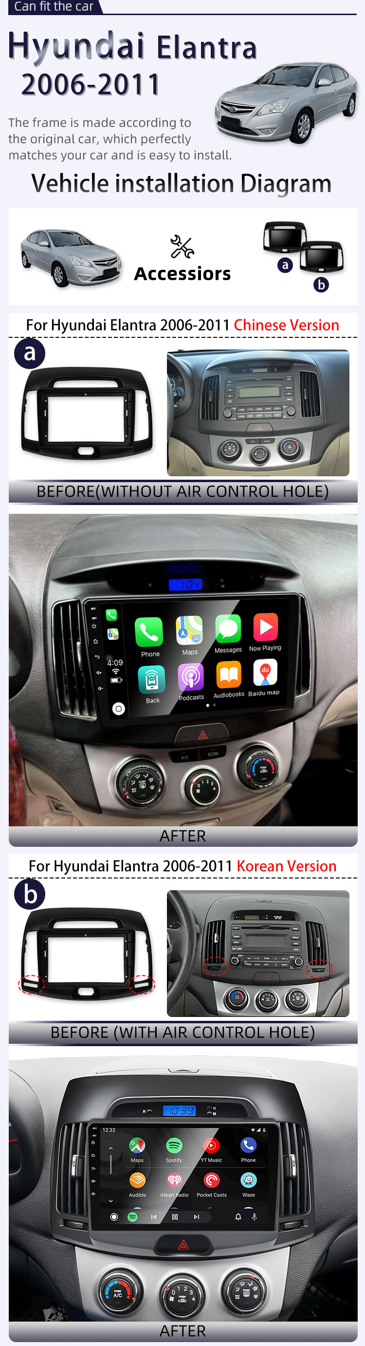 For Hyundai Elantra 2006-2011(图2) For Hyundai Elantra 2006-2011(图2)