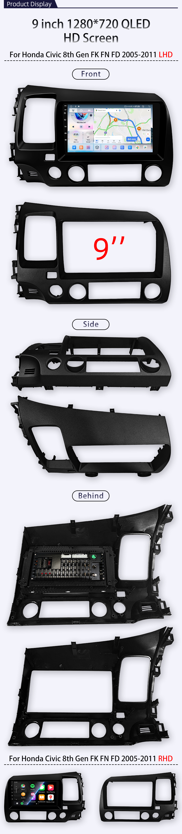 For Honda Civic 8th Gen FK FN FD(图4) For Honda Civic 8th Gen FK FN FD(图4)
