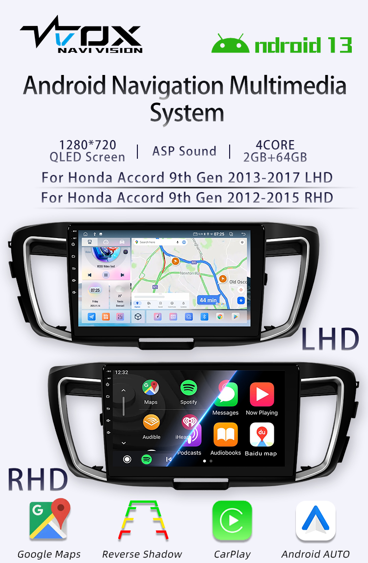 For Honda Accord 9th Gen 2013-2017(图1) For Honda Accord 9th Gen 2013-2017(图1)