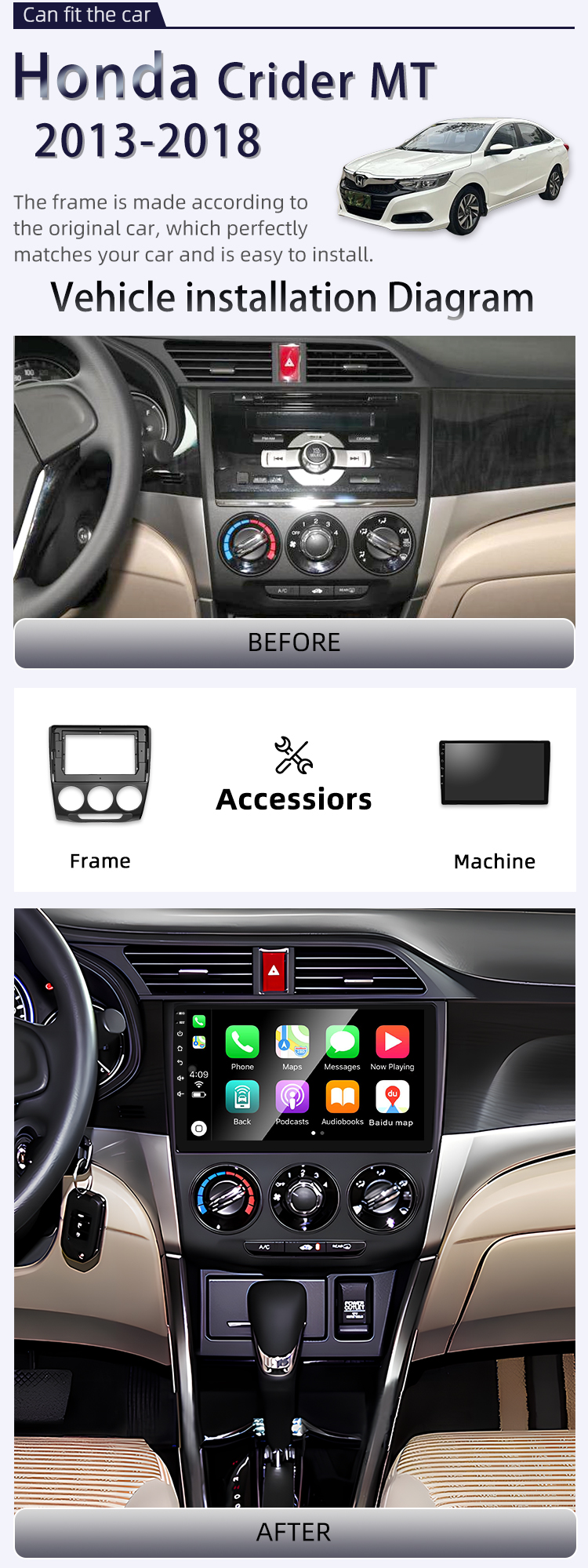 For Honda Crider MT 2013-2018(图2) For Honda Crider MT 2013-2018(图2)