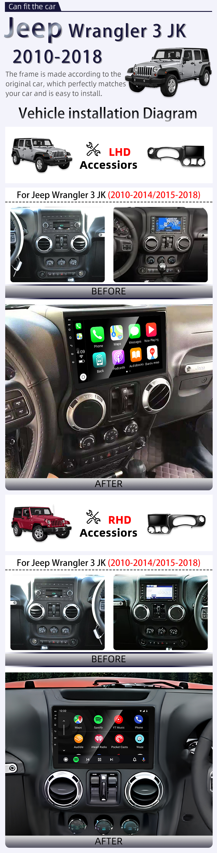 For Jeep Wrangler 3 JK 2010-2018(图2) For Jeep Wrangler 3 JK 2010-2018(图2)